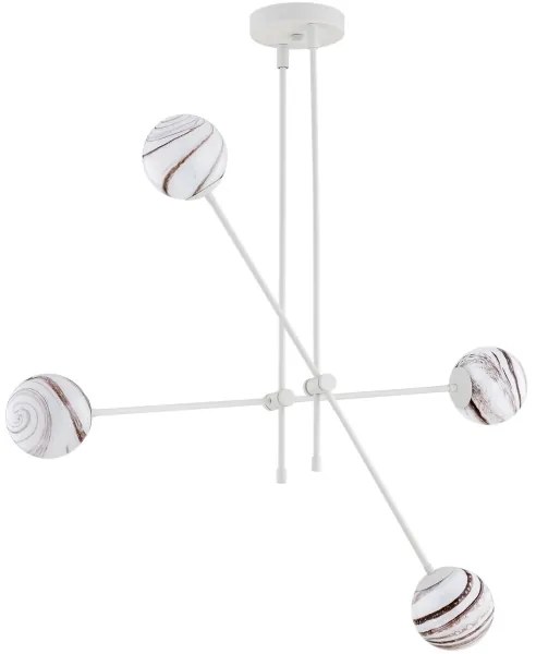 Lustră pe tijă Argon 1841 ABSOS 4xE14/7W/230V alb