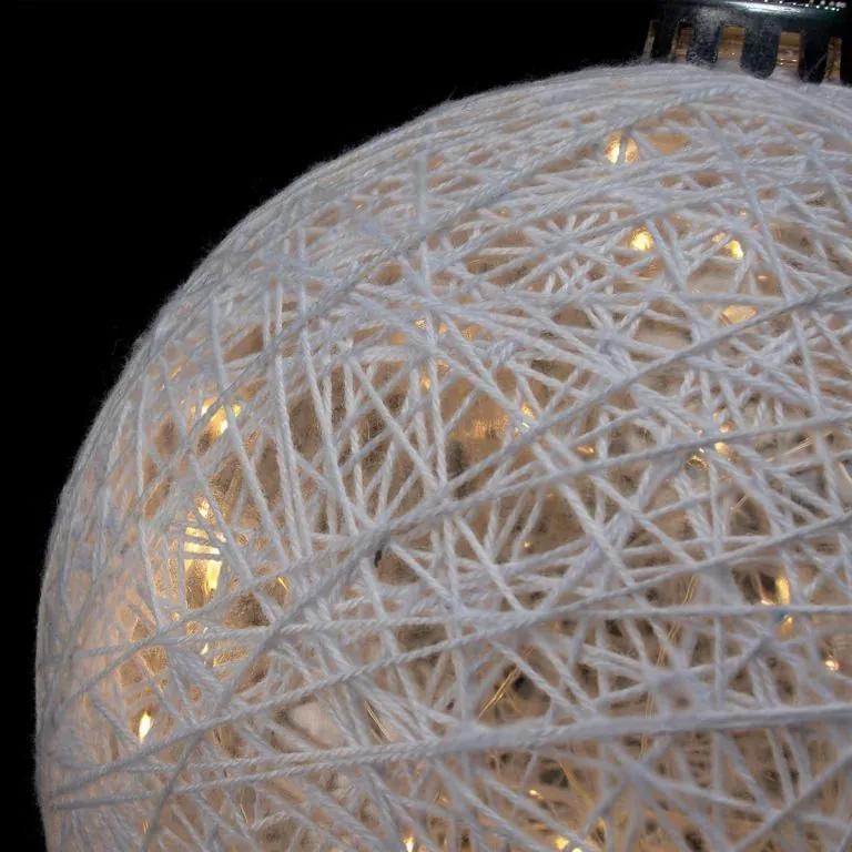 Glob iluminat 15 cm, 40 LED-uri, alb cald, cu temporizator