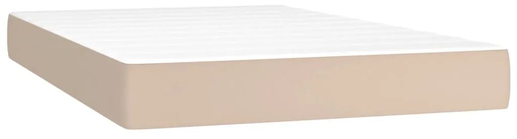 Saltea de pat cu arcuri, cappuccino, 120x200x20 cm, piele eco Cappuccino, 120 x 200 cm