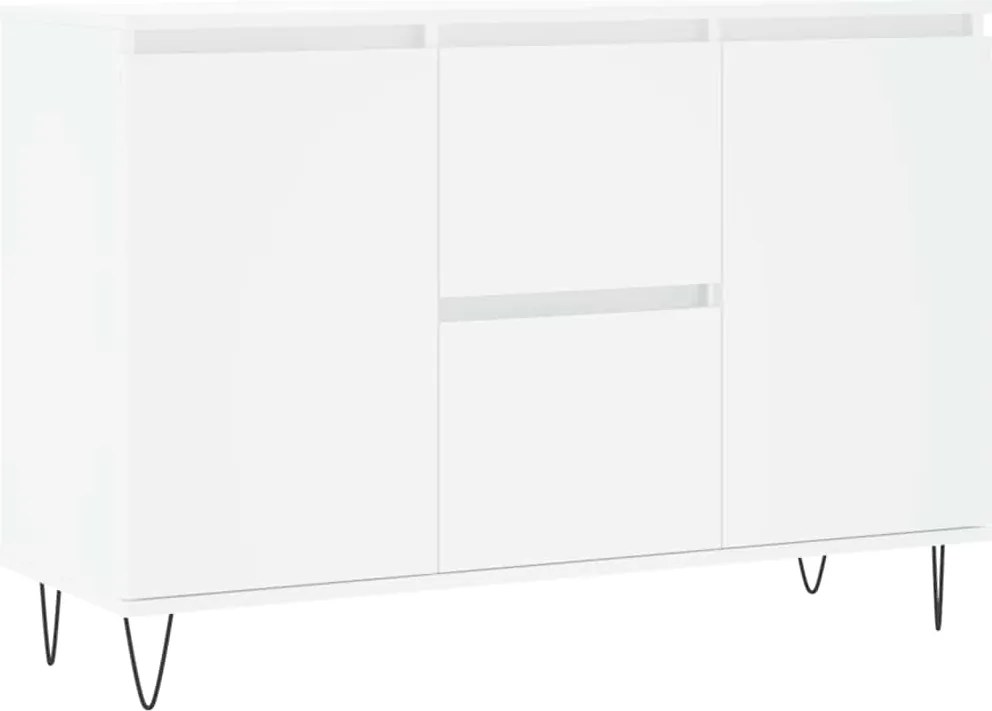 vidaXL Servantă, alb, 101,5x35x70 cm, lemn prelucrat