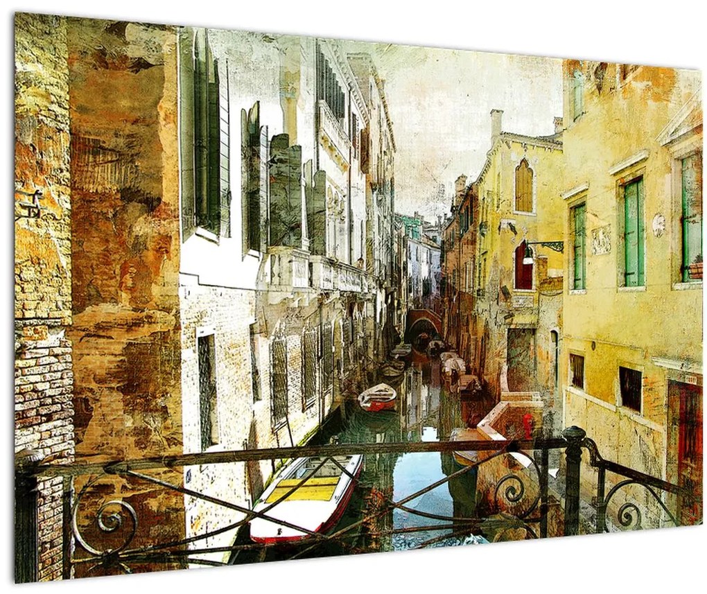 Tablou - Strada din Veneția (90x60 cm)