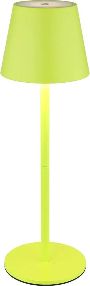 Globo 58488NG-LED Lampă de masă VANNIE pentru exterior, reglabilă (dimmabilă), cu control tactil și reîncărcabilă, 3W/5V IP54 1800mAh, verde