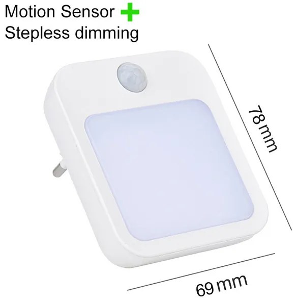 Lampa de veghe LED cu senzor de miscare si lumina calda, 1 W