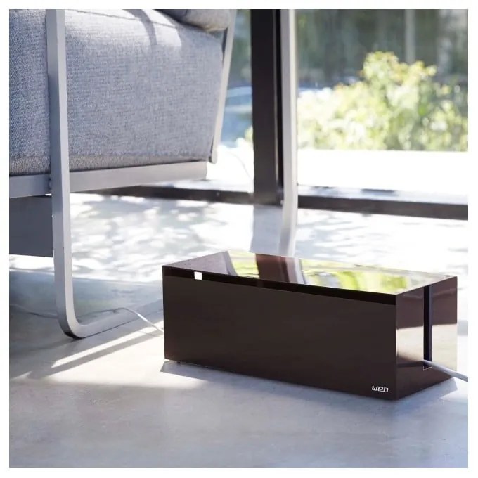 Cutie pentru încărcătoare și cabluri YAMAZAKI Web Cable Box, maro-negru