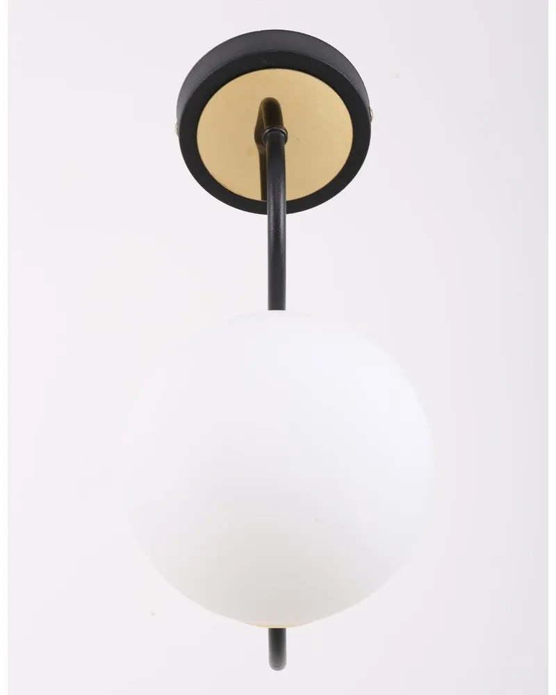 Aplică de perete neagră-albă ø 15 cm Oslo – Squid Lighting