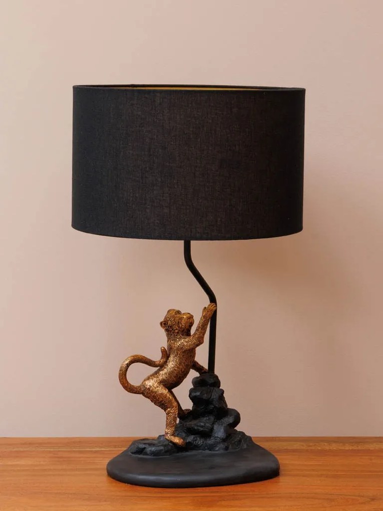 Lampa de masa, cu abajur din bumbac, Monkey
