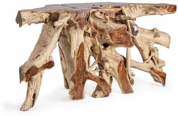 Consola finisaj natural din lemn de Teak, 150x45x80 cm, Lisandra Bizzotto