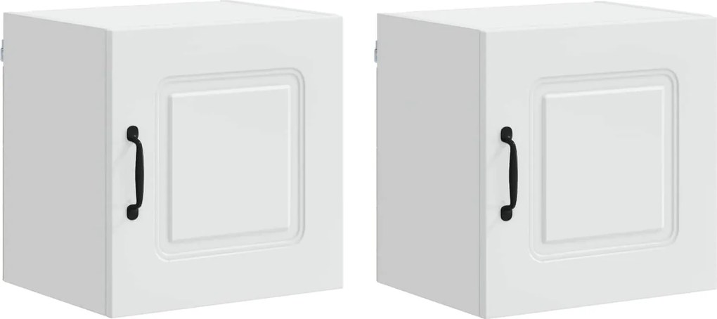 vidaXL Dulap de bucătărie Kalmar 2 pcs Alb 40 x 31 x 40 cm