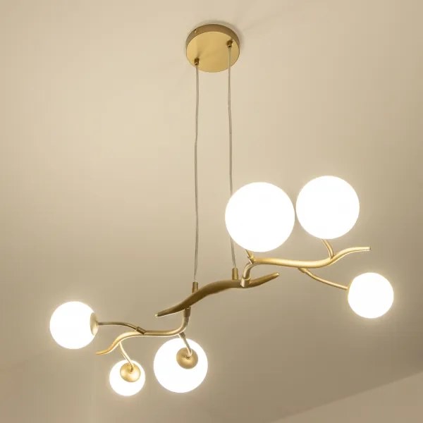 Lustră LED pe cablu Brilagi MISTEL 6xG9/3W/230V auriu/alb