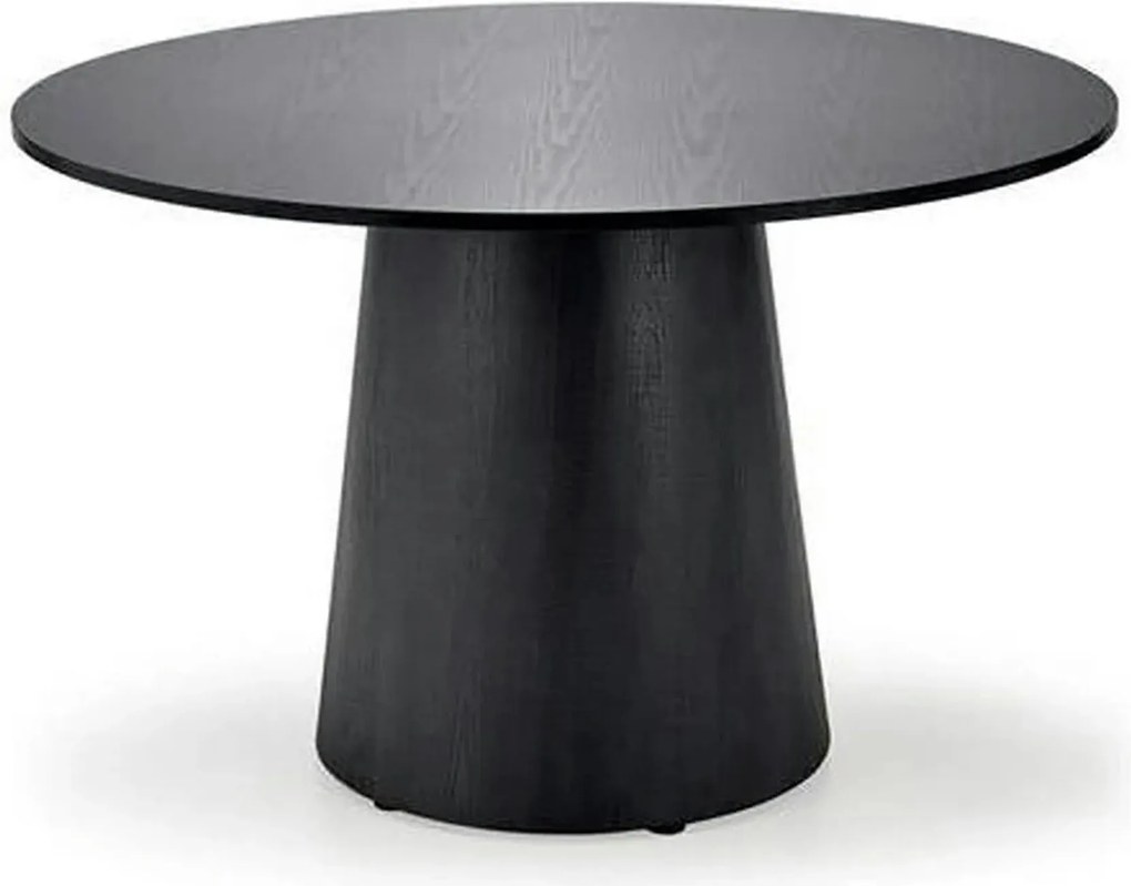 Masa de bucatarie rotunda GINTER, negru, 120x120x77 cm