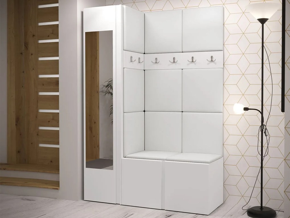 Mobilier hol Tovenaz X (Alb) (cu oglindă). 1104770