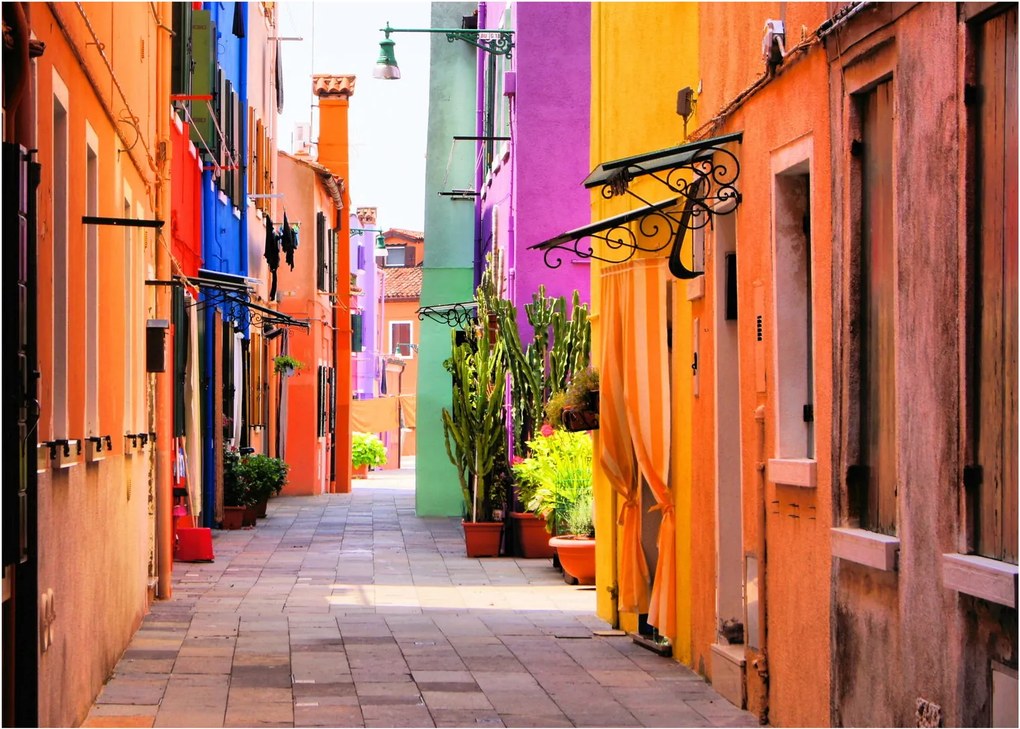 Tablou - Casa colorată în Burano, Veneția (70x50 cm)