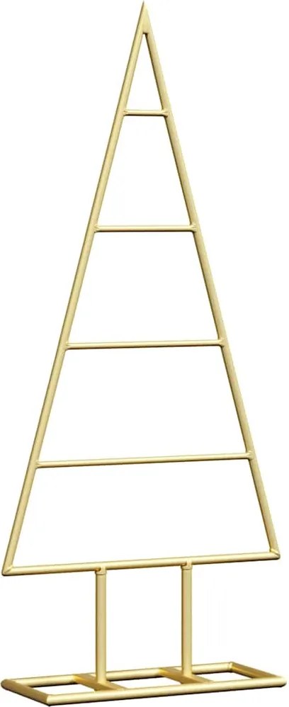 vidaXL Pom de Crăciun din metal Auriu 60 cm Oțel vopsit în pulbere