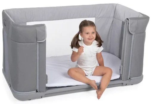 Pătuț pentru bebeluși Chicco 3v1 NEXT2ME FOREVER gri închis