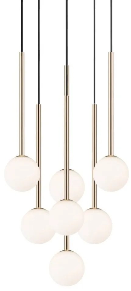 Lustra moderna cu 7 pendule Arcturus auriu