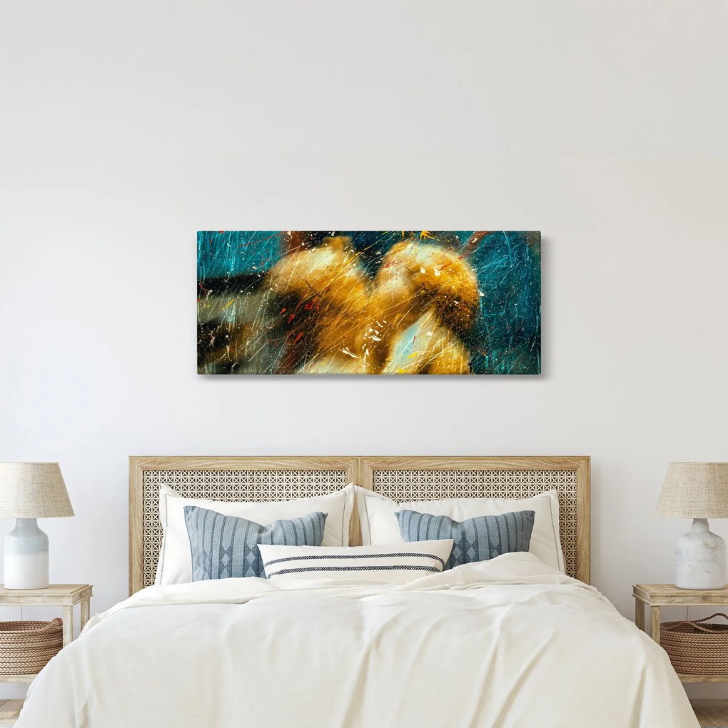 Tablou - Îngerii sărutăndu-se (120x50 cm)