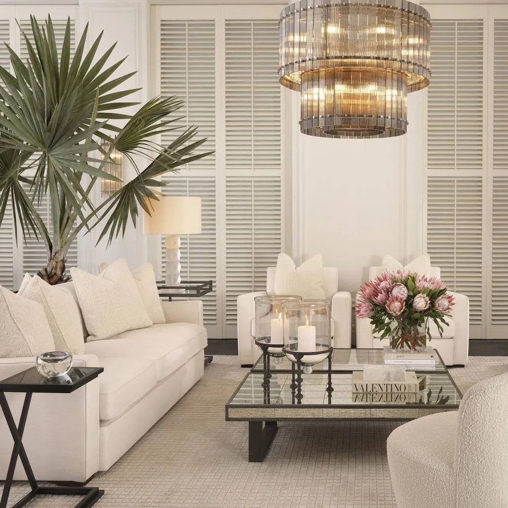 Masuta de cafea design LUX Cross, gunmetal 33x33cm 109687 HZ