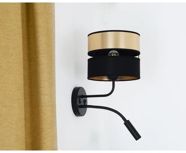 Lampă de perete Brilagi ROYAL 1xE27/15W/230V + 1xG9/3W negru/auriu