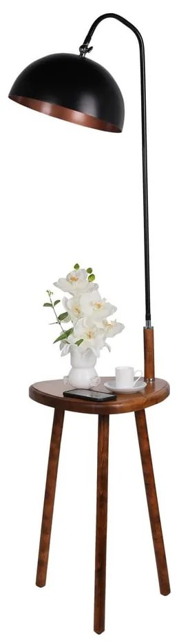 Lampadar cu măsuță auxiliară Opviq lights, negru