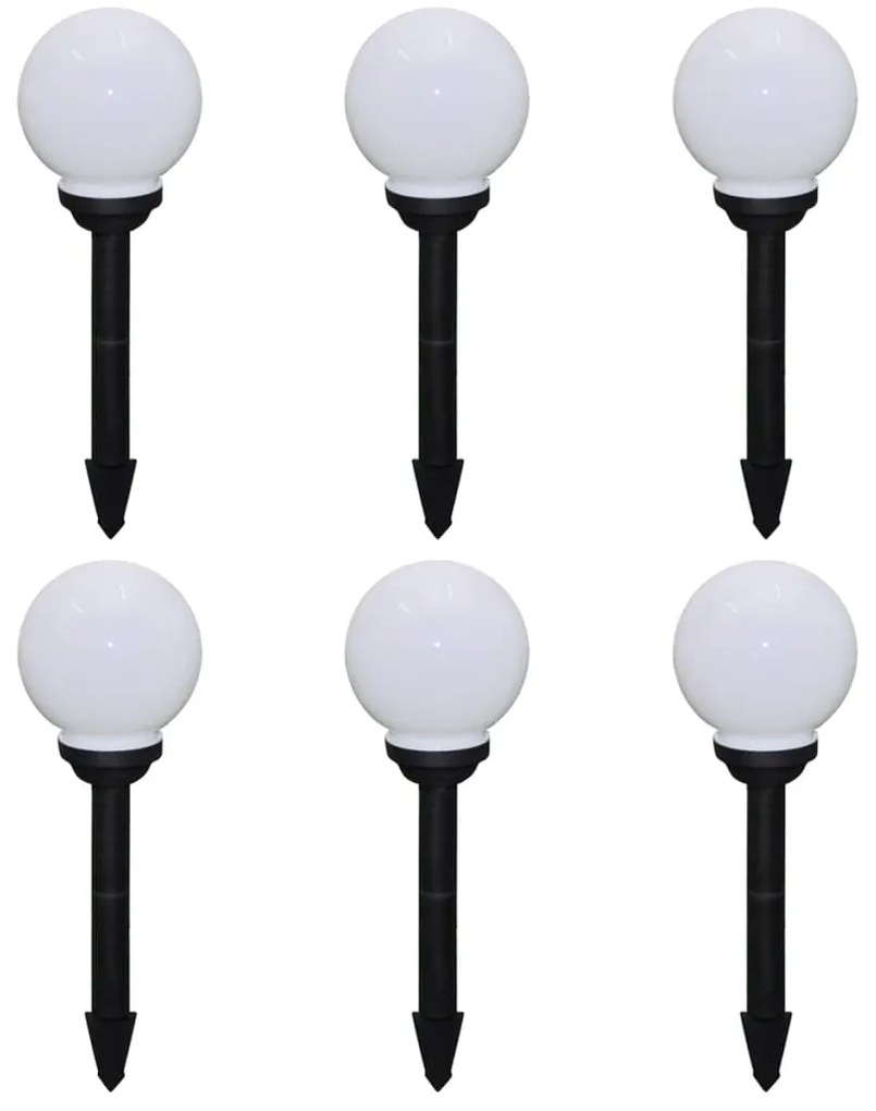 vidaXL Lămpi de exterior pentru alee LED 6 buc. 20 cm, cu țăruș de sol