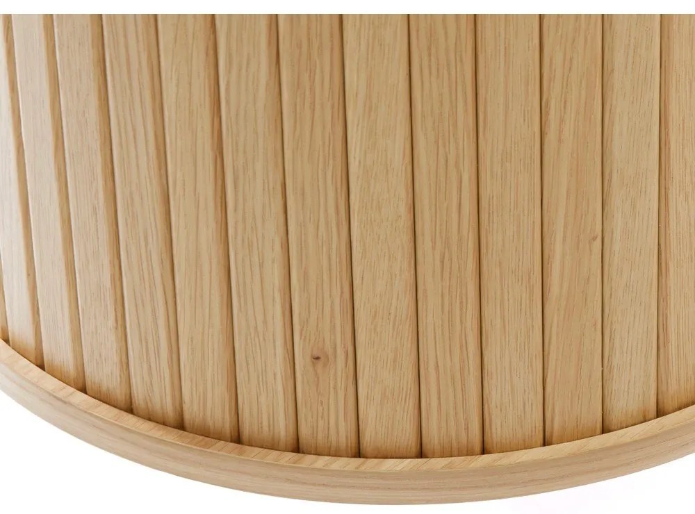 Comodă în culoare naturală cu aspect de lemn de stejar cu ușă glisantă 120x76x45 cm Nola – Unique Furniture