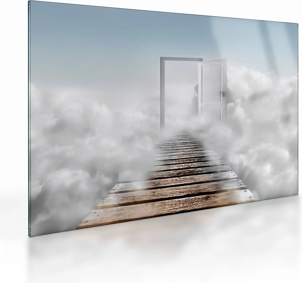 Tablou pe sticlă - Ușa spre cer (70x50 cm)