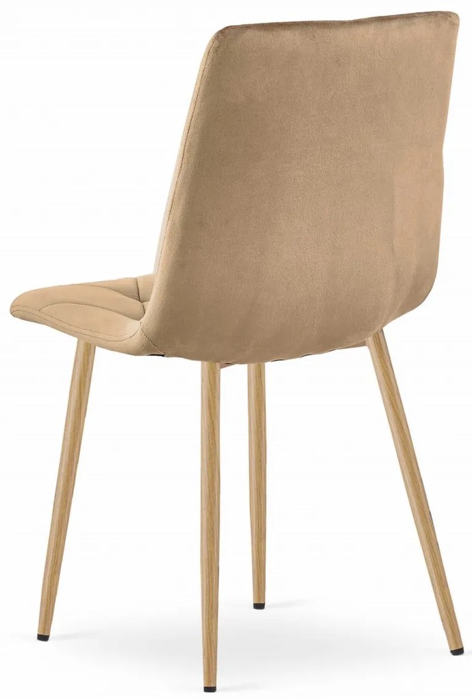 Scaun dining catifea LIBRA maro