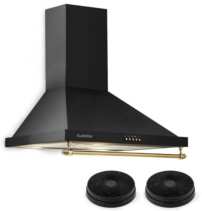 Montblanc, hotă cu recirculare, 610 m³/h, 165 W, 2x1,5W, cu filtru activ de carbon negru