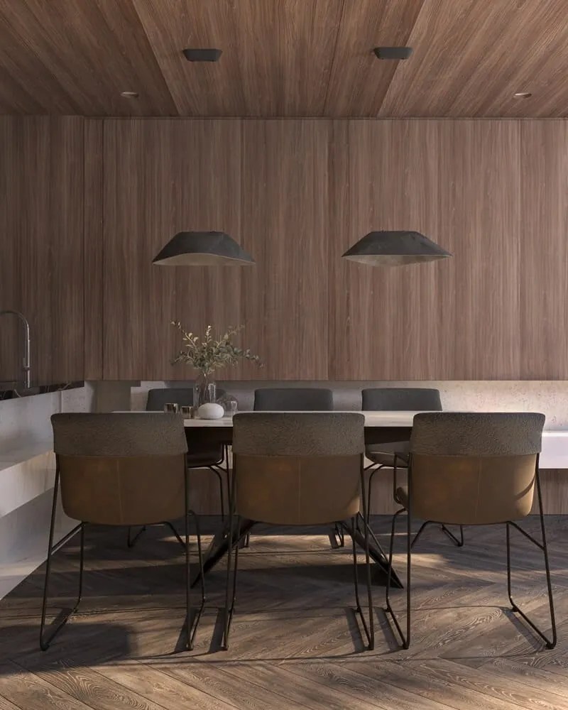 Lustra LED suspendata design modern Carbon negru