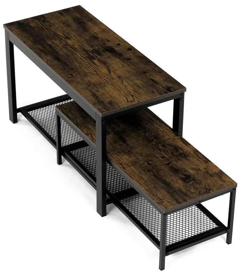 Set de 2 suporturi pentru pantofi, lemn vechi