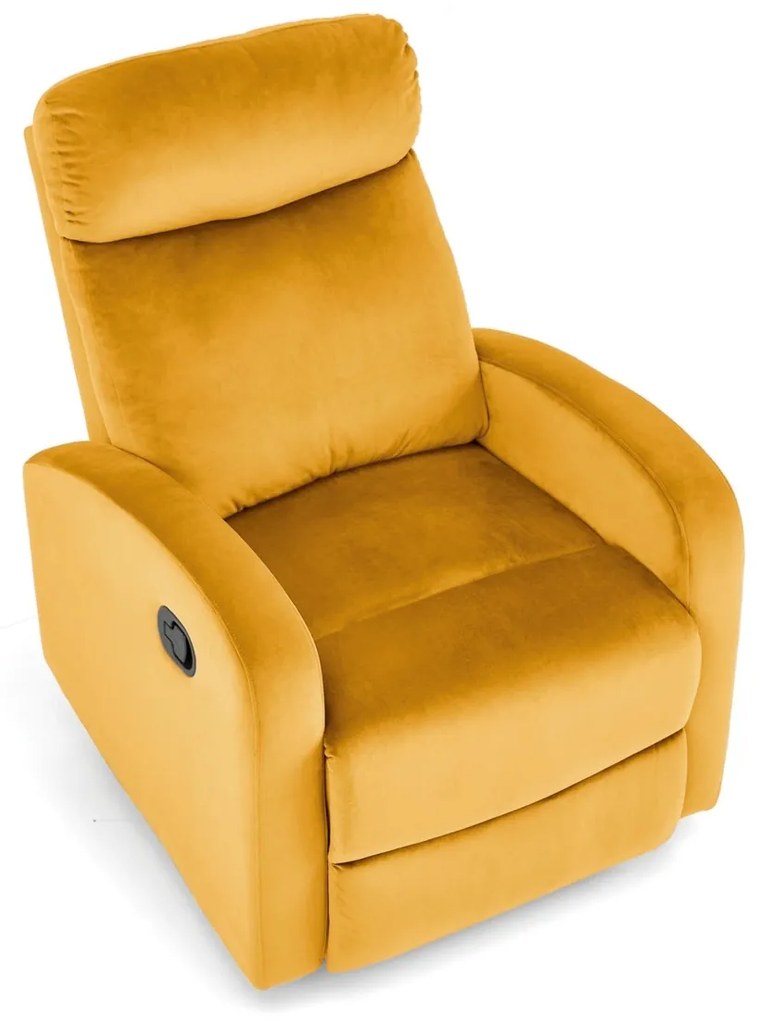 Fotoliu recliner Wonder mustariu H98 cm