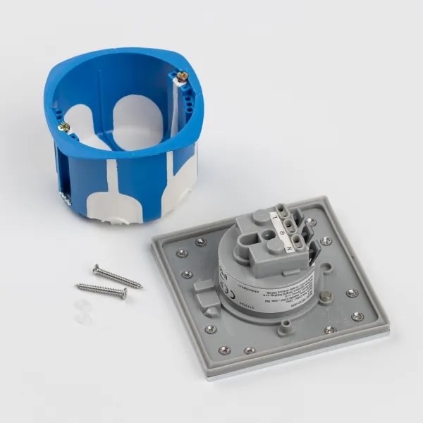 Priză încastrabilă de podea de exterior Brilagi IP55 crom mat pătrat