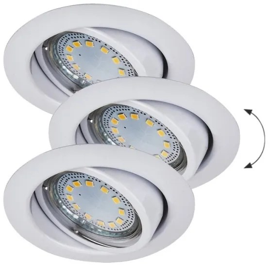 Rabalux 1049 - Set 3x spoturi încastrate LED LITE 3xGU10-LED/3W/230V