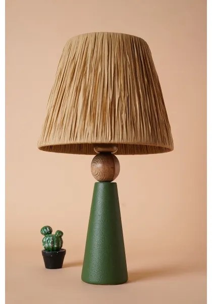Lampă de masă 1xE27/40W/230V maro/verde