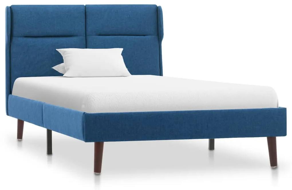 286866 vidaXL Cadru de pat, albastru, 100 x 200 cm, material textil