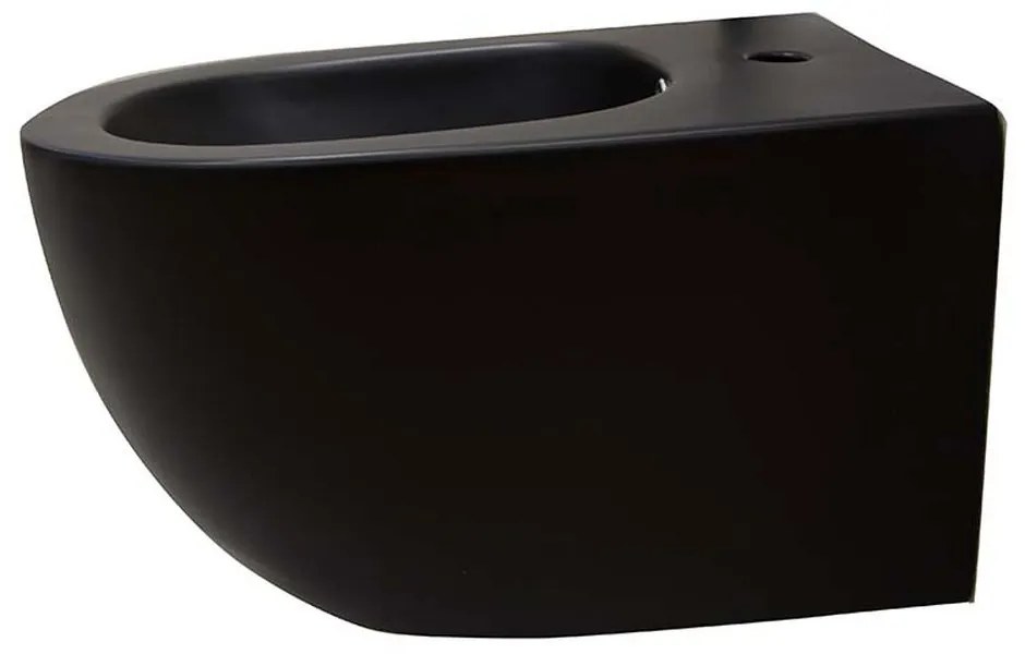 Bideu suspendat negru mat Fluminia, Minerva Negru