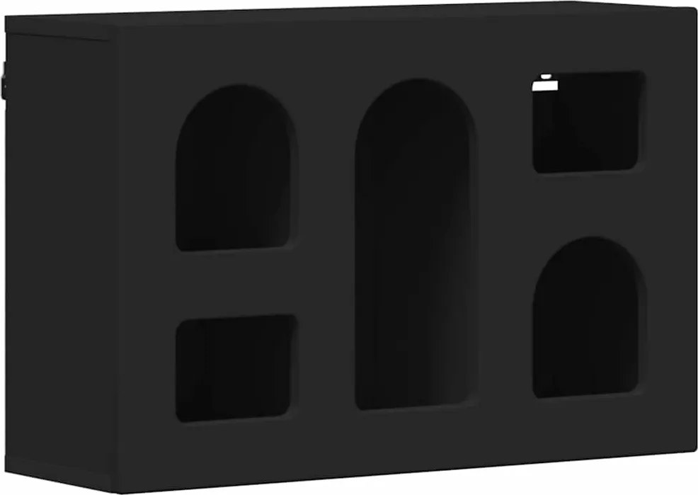 vidaXL Dulap suspendat cu raft Negru 60 x 20 x 40 cm Lemn compozit