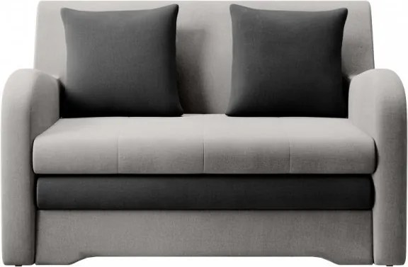 Canapea tapitata, extensibila, cu spatiu pentru depozitare, 130x85x103 cm, Ario, Eltap (Culoare: Gri deschis / Gri inchis)