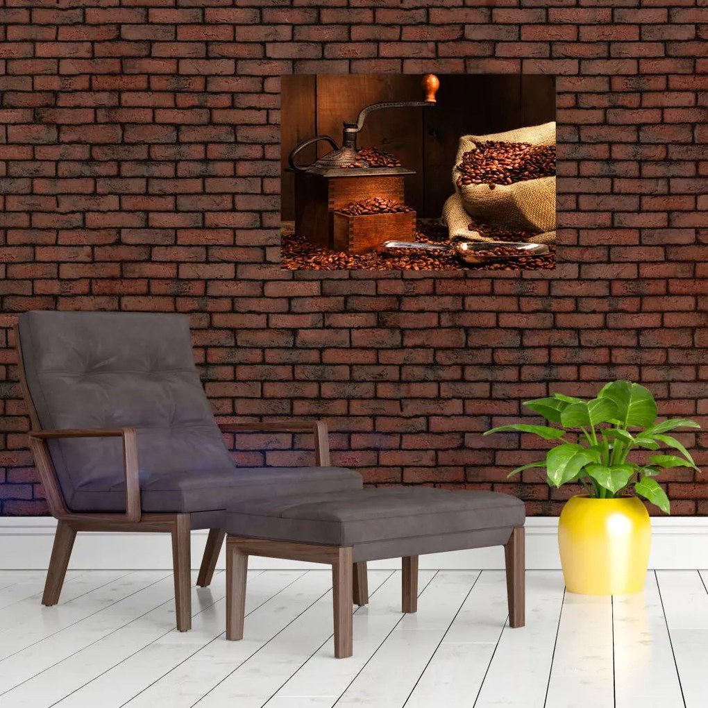 Tablou pe sticlă cu cafea (70x50 cm)