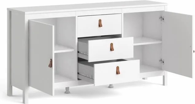 Bufet alb SALOMO cu 3 sertare