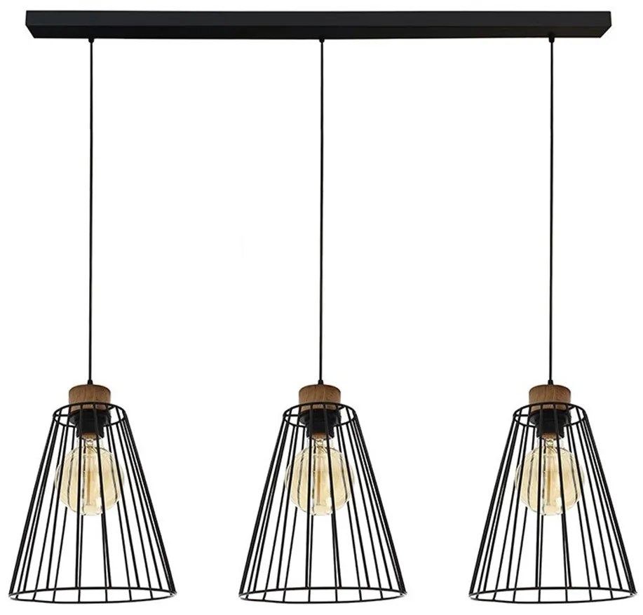 Lustră pe cablu Spot-Light DO19319304 ORAZIO 3xE27/60W/230 stejar