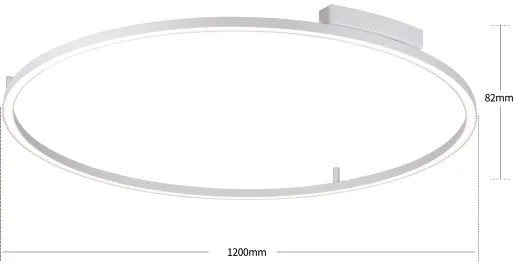 Brilagi - Corp de iluminat LED dimabil PORTOFINO LED/85W/230V Ø 120 cm argintiu+telecomandă