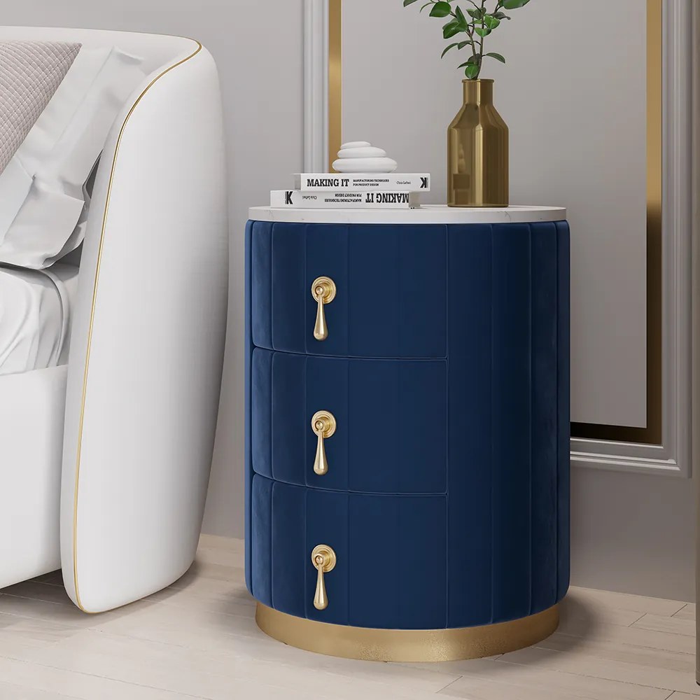 Noptiera modernă DEPRIMO 41489 în culoarea albastră - un accesoriu elegant pentru dormitor by Deprimo
