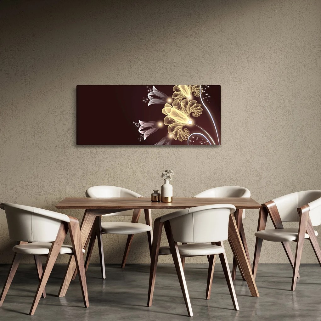 Tablou - Flori strălucitoare (120x50 cm)