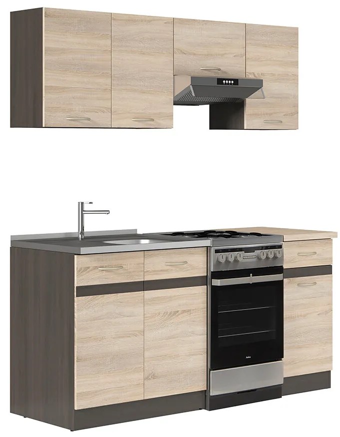 Bucătărie Junona line 170 cm (Wenge + Stejar sonoma). 1018158