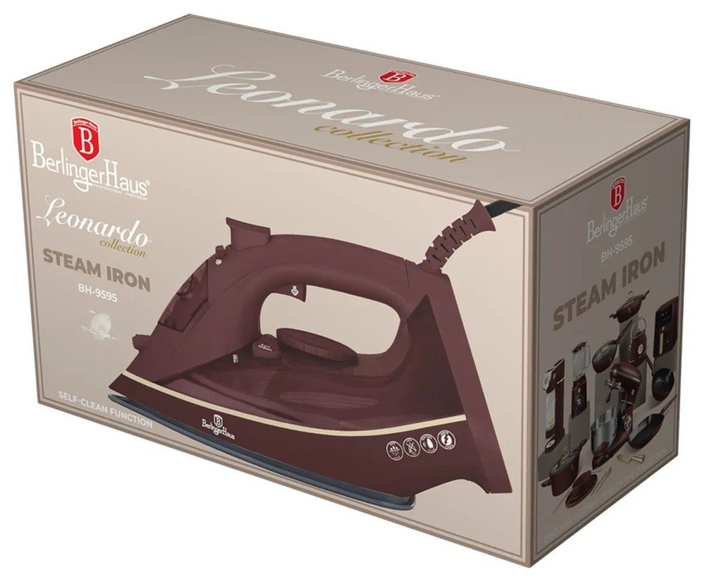 Fier de calcat 2200W cu aburi Leonardo Berlinger Haus BH 9595