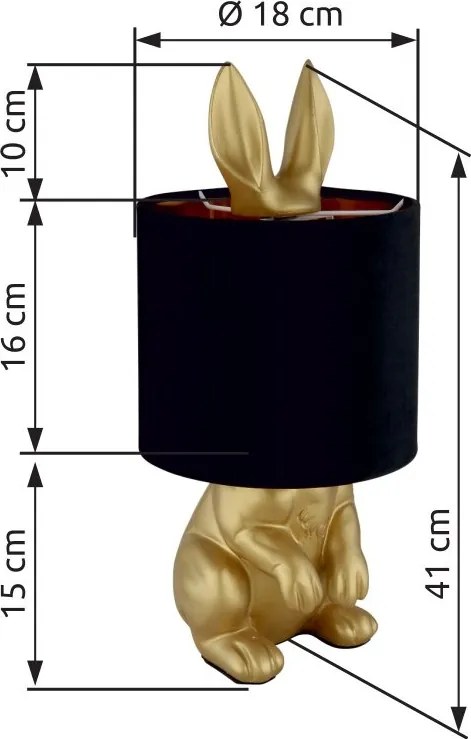 Veioza/Lampa de masa stil decorativ RABBIT