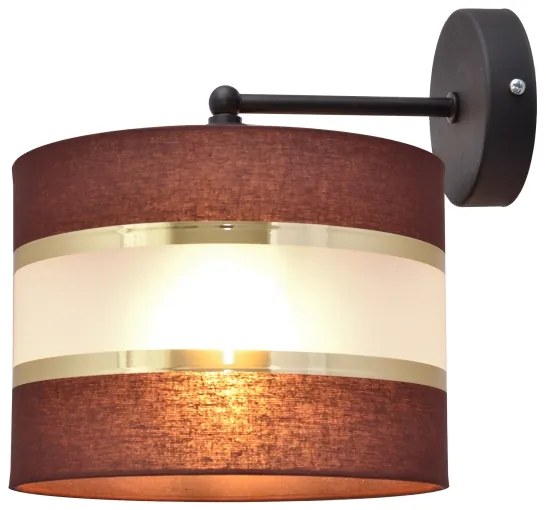 Lampă de perete HELEN 1xE27/15W/230V maro/neagră/aurie