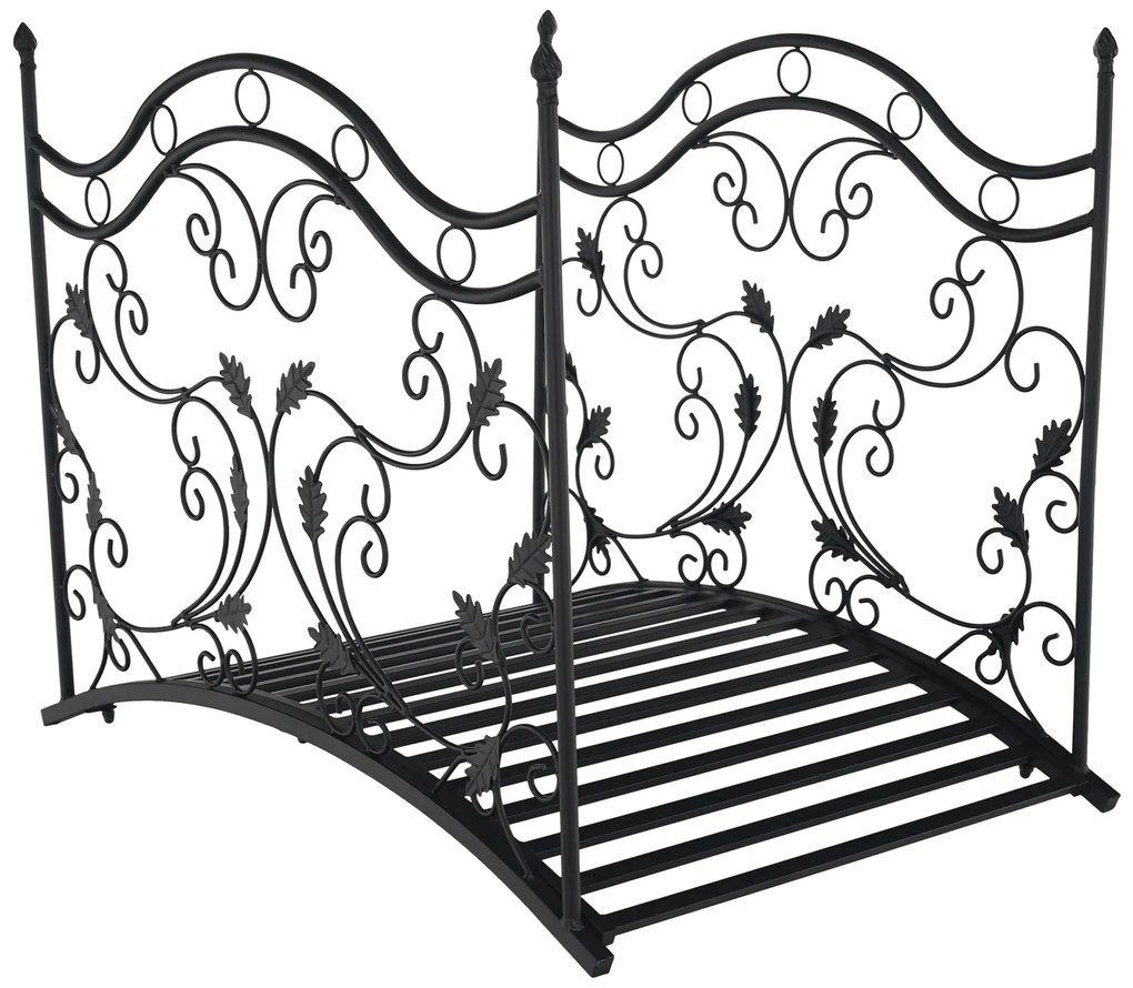 Pod decorativ de grădină, metal negru, RENAL