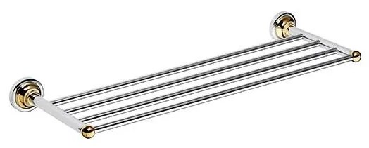 Suport pentru prosoape 66,5x6,5 cm argintiu/auriu